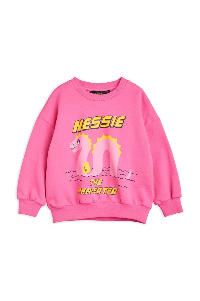 Mini Rodini bluza bawełniana dziecięca nadruk różowy 2312012528