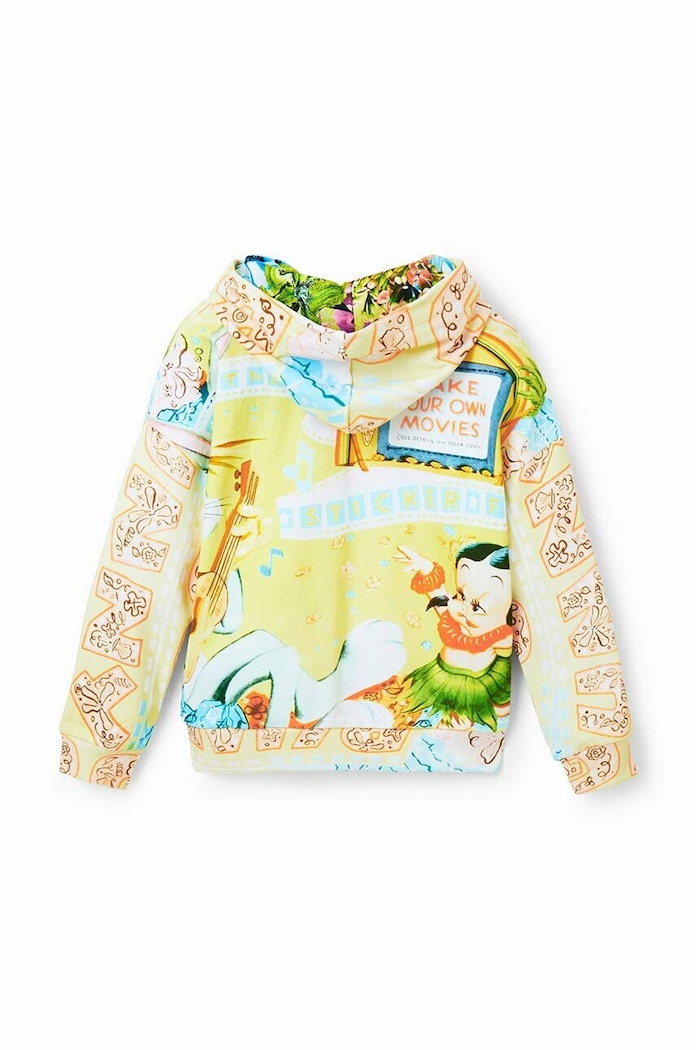 DÍVKA Dětská bavlněná mikina Desigual Bugs Bunny 23SGSK05 žlutá