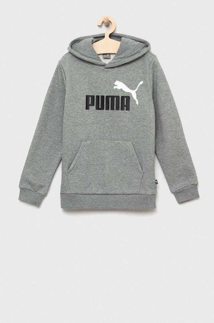 Puma bluza copii ESS+ 2 Col Big Logo Hoodie FL B print gri 58698703.PPYX