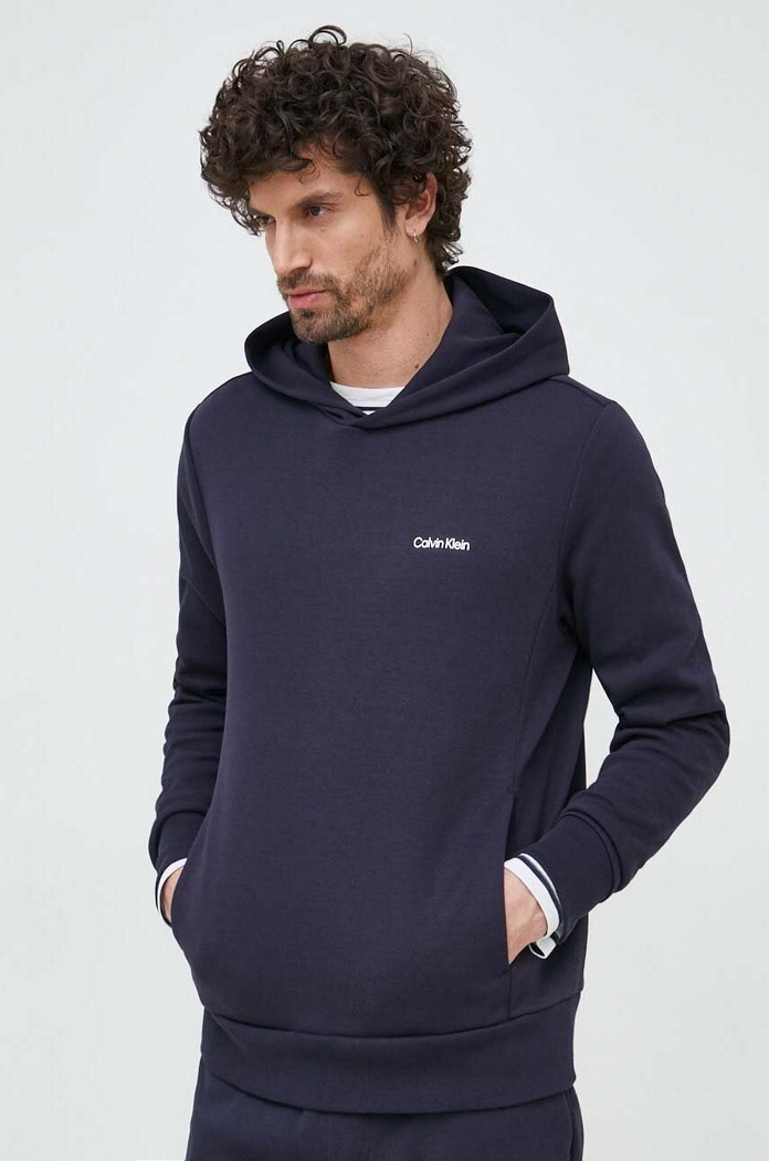 Суичър Calvin Klein с качулка тъмносин K10K109927.PPYX