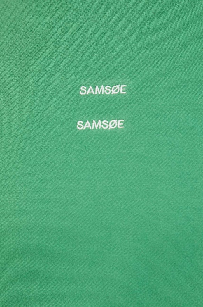 Βαμβακερή μπλούζα Samsoe Samsoe M22400003 πράσινο