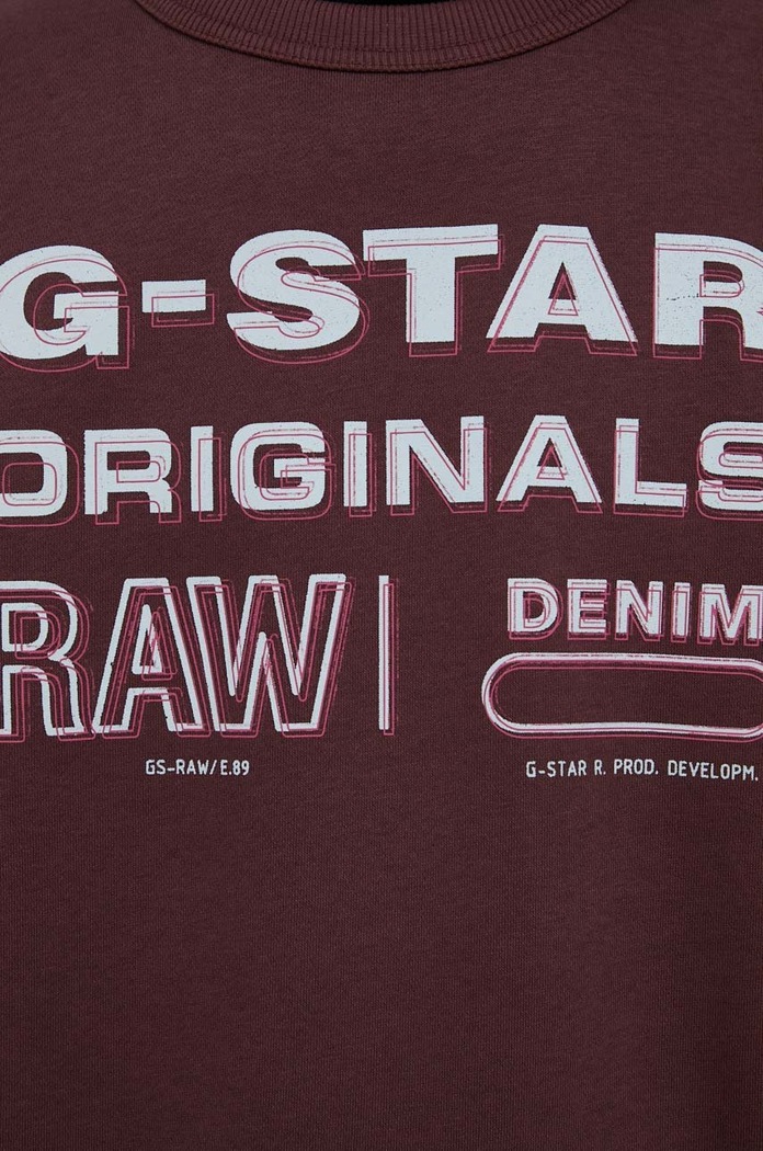 G-Star bluza D22319.A971 bordowy