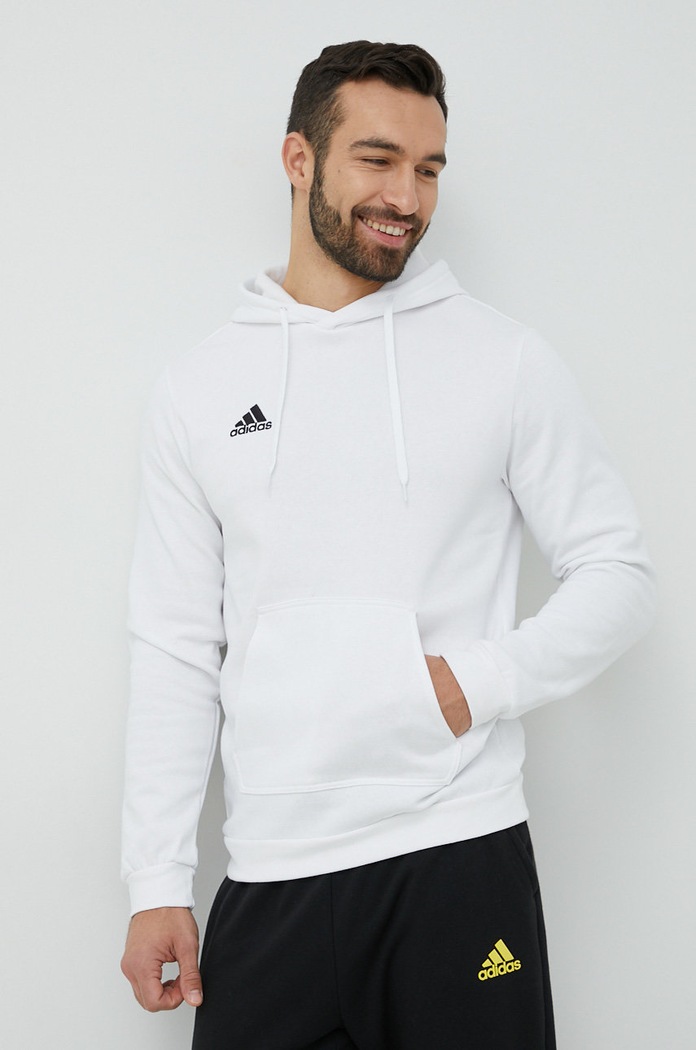 Суичър adidas Performance Entrada 22 с качулка бял HG6302