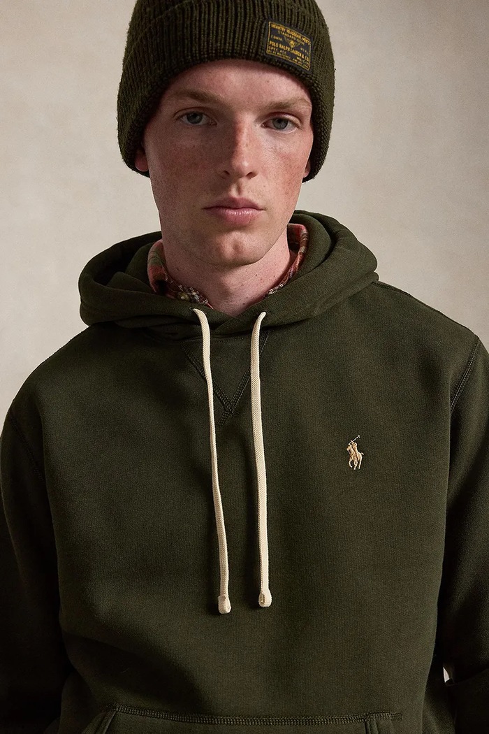 Polo Ralph Lauren bluza z kapturem męska z bawełną zielony 710766778