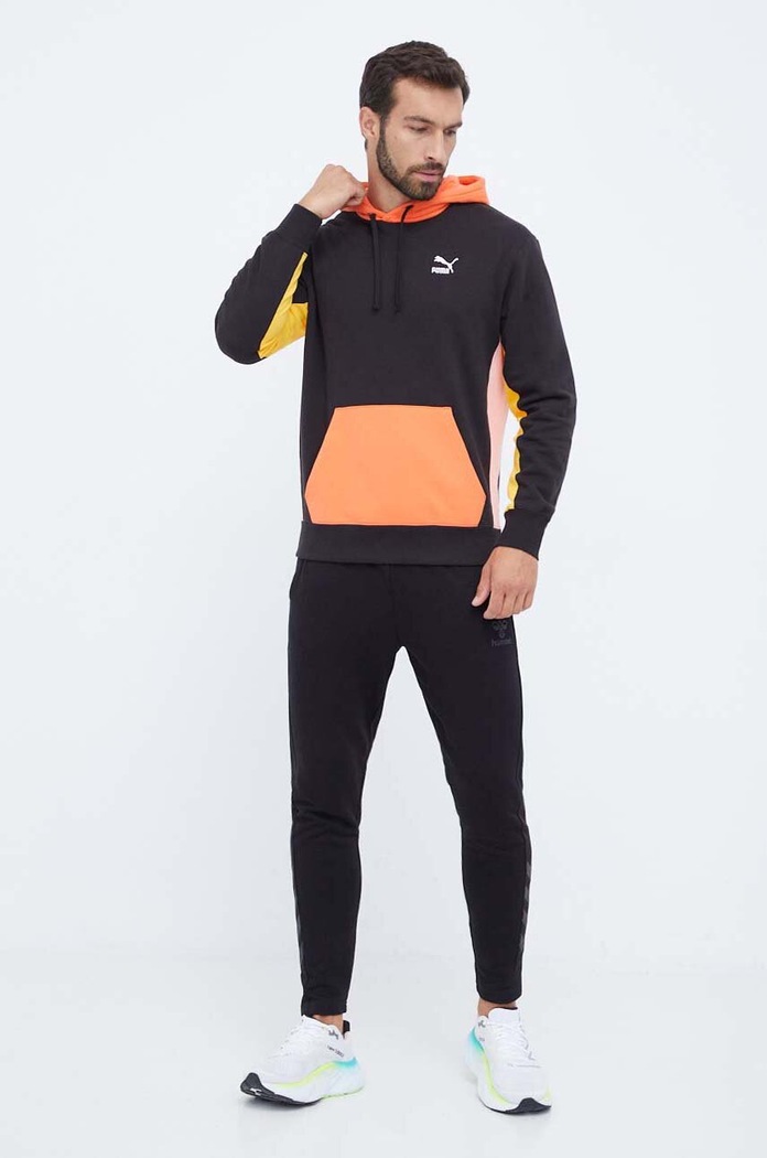 Pamučna dukserica Puma 535619 crna AW23