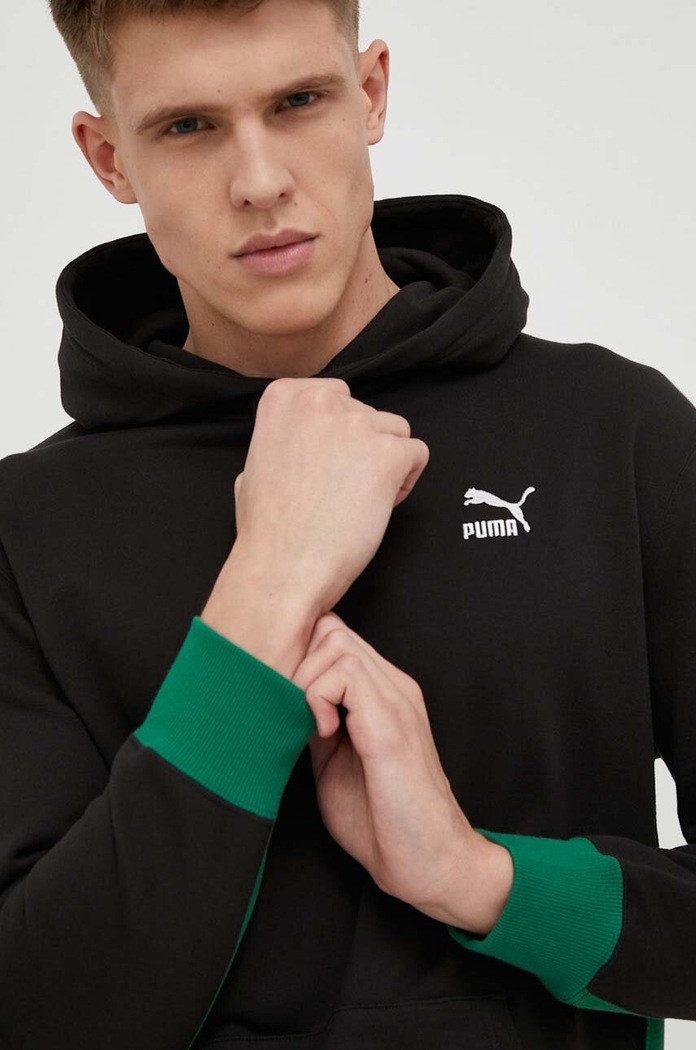 Puma bluza bawełniana czarny 535619