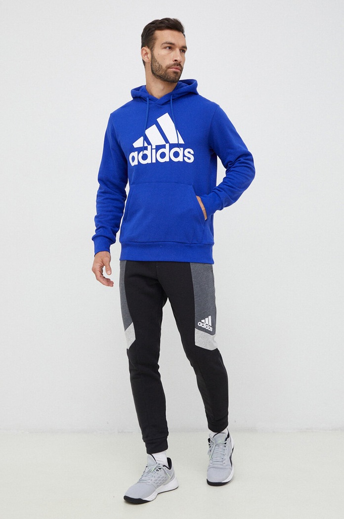 adidas bluza bawełniana Essentials IC9366 niebieski SS23