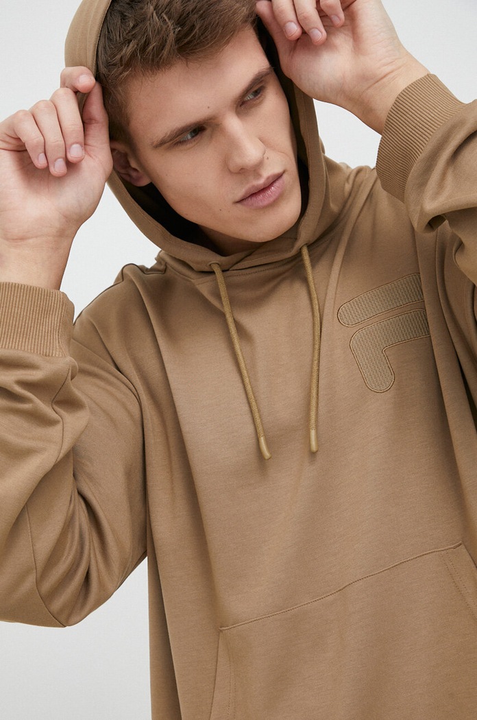 Fila bluza z kapturem brązowy FAM0308