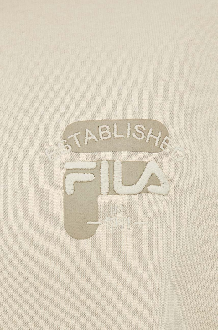 Памучен суичър Fila FAM0333 бежов