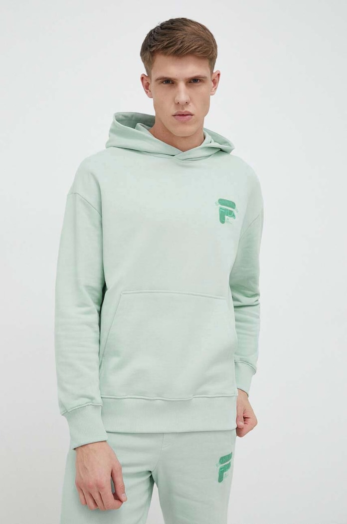 Fila bluza bawełniana FAM0333 turkusowy SS23