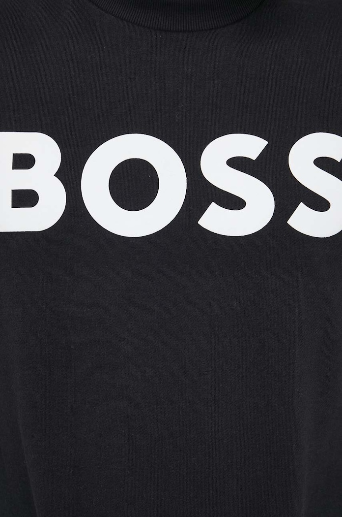 Bavlněná mikina BOSS ORANGE WeBasicCrew 50487133 černá