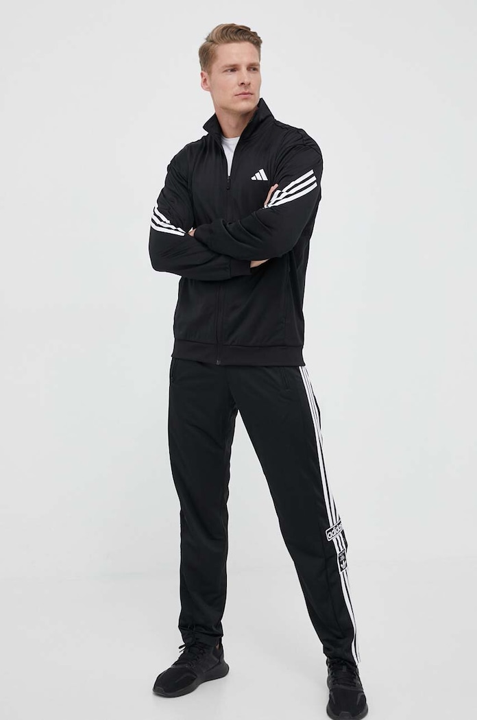 adidas Performance hanorac de antrenament 3-Stripes HT7176 negru AW24