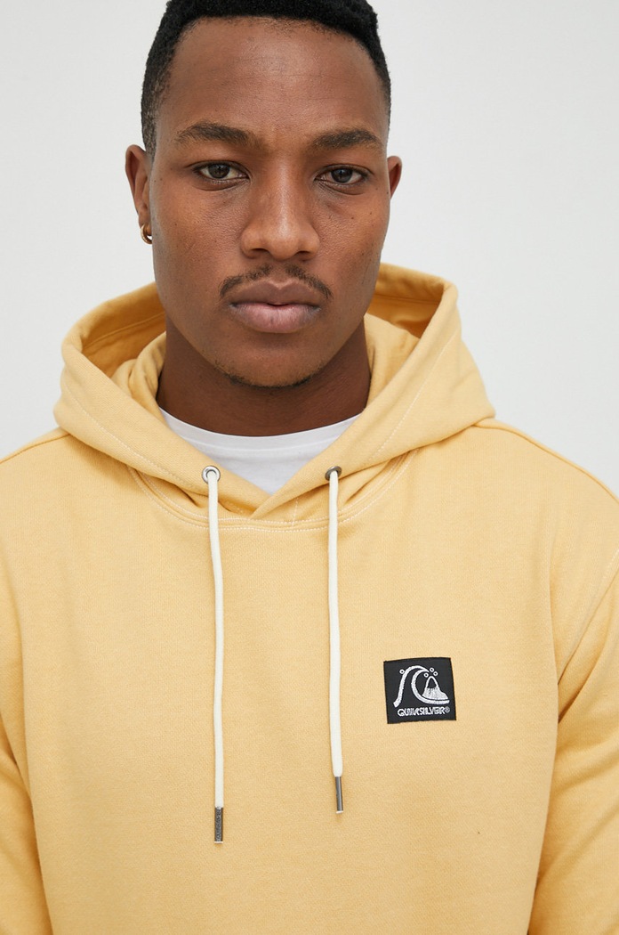 Quiksilver bluza bawełniana żółty EQYFT04739