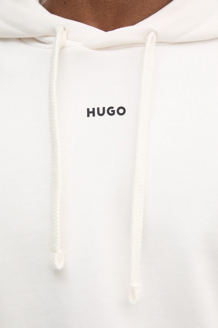 HUGO mikina s kapucňou pánska bavlnená Dapo 50486478 béžová