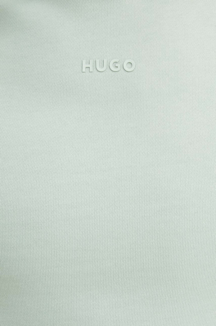 HUGO mikina s kapucňou pánska bavlnená Dapo 50486478 zelená
