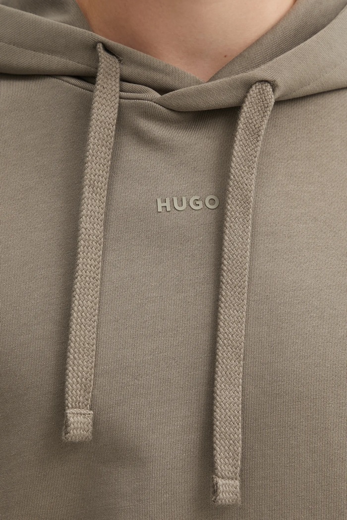 HUGO mikina s kapucňou pánska bavlnená Dapo 50486478 zelená