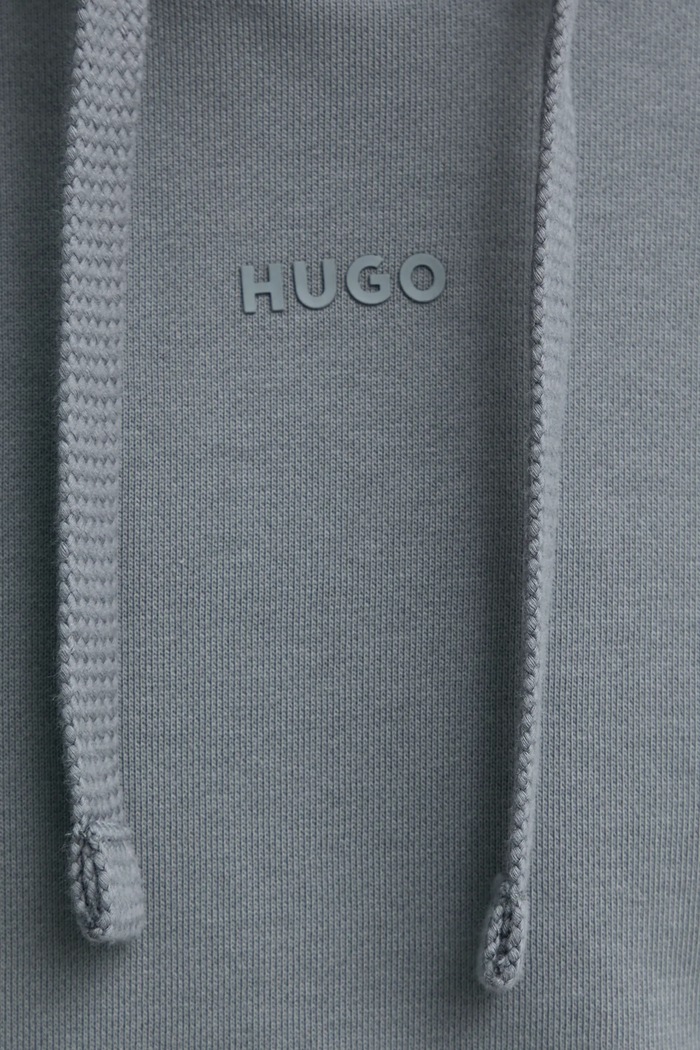 HUGO mikina s kapucí pánská bavlněná Dapo 50486478 šedá