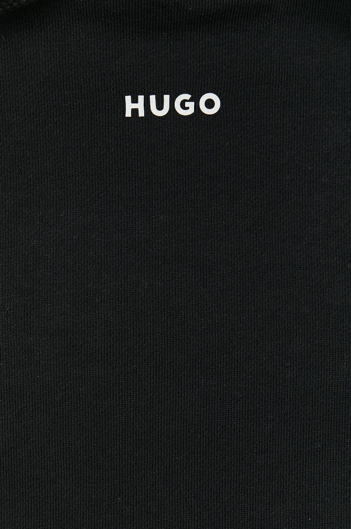 HUGO mikina s kapucňou pánska bavlnená Dapo 50486478 čierna