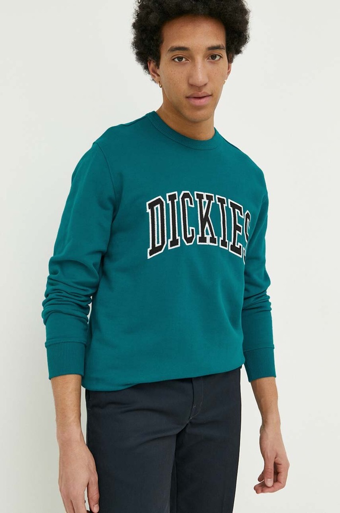 Dickies bluza bawełniana turkusowy DK0A4XABE641
