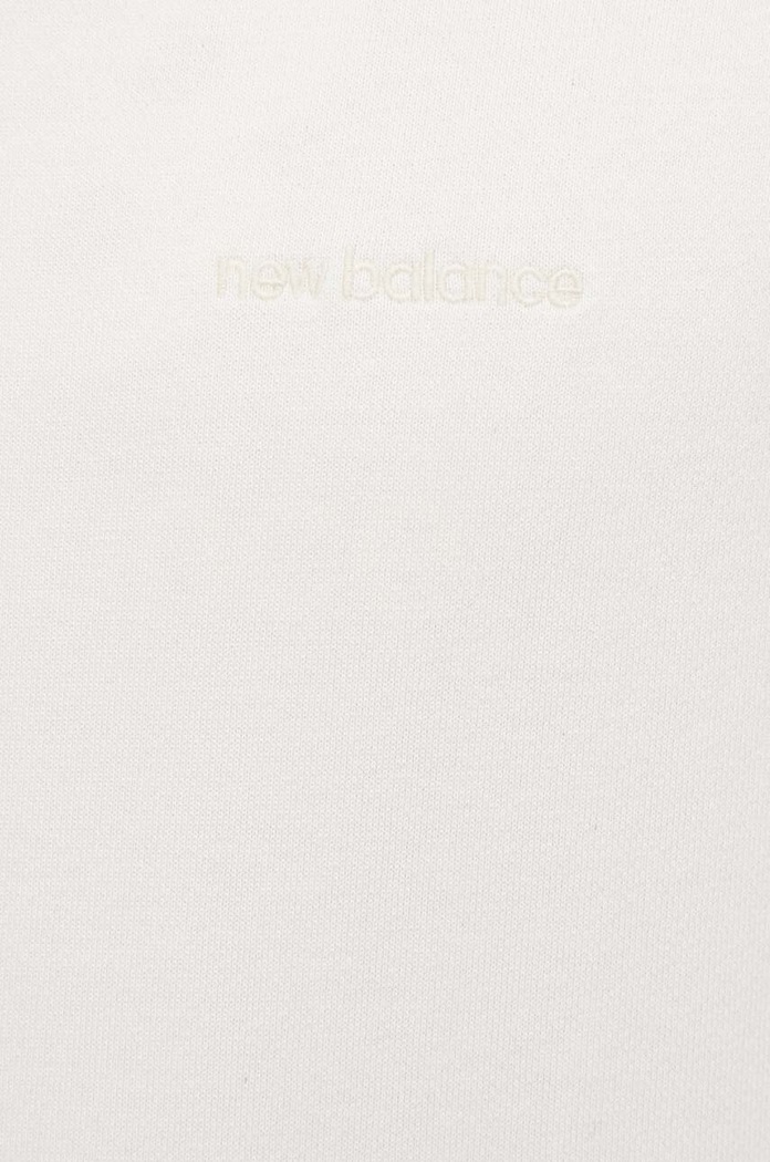 Βαμβακερή μπλούζα New Balance MT23565GIE μπεζ