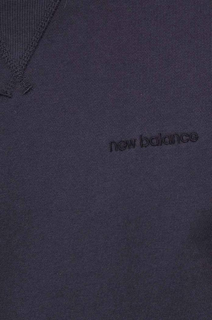 Bavlněná mikina New Balance MT23565PHM šedá