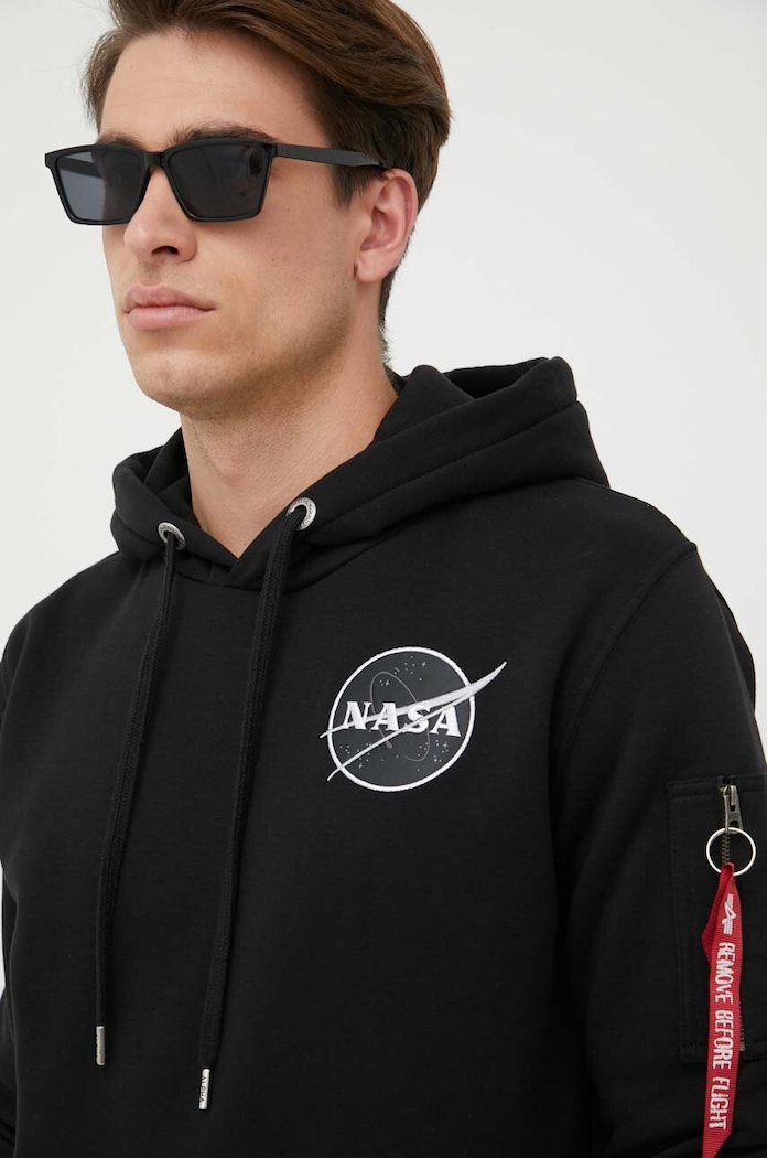Alpha Industries bluza Dark Side Hoody z kapturem czarny 108337.285