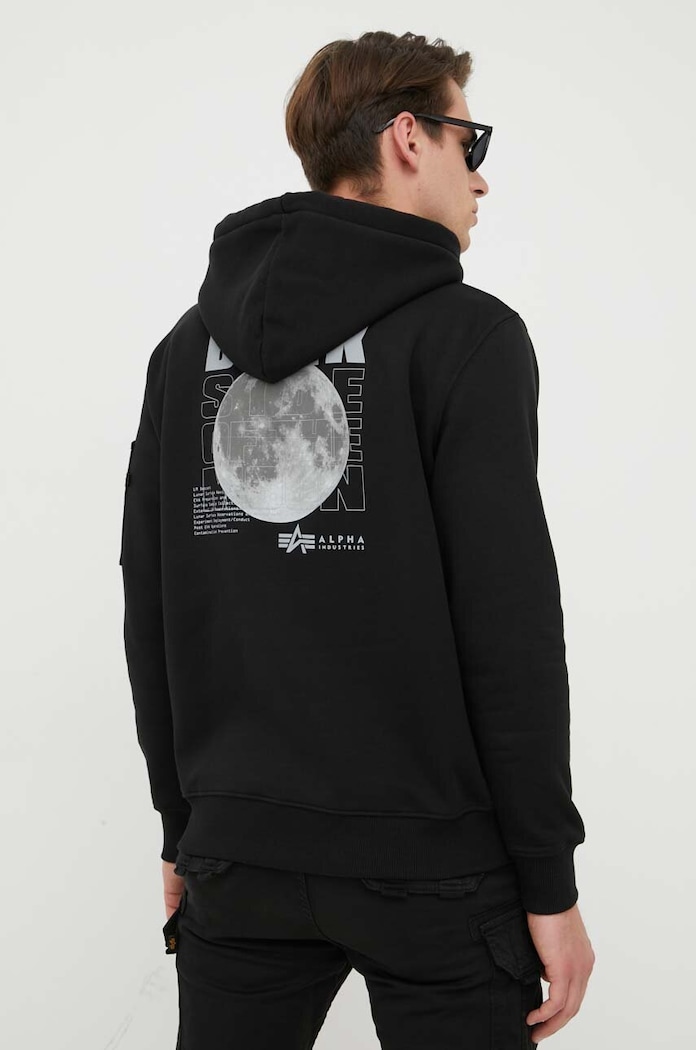 Odzież Alpha Industries bluza Dark Side Hoody 108337.285 czarny