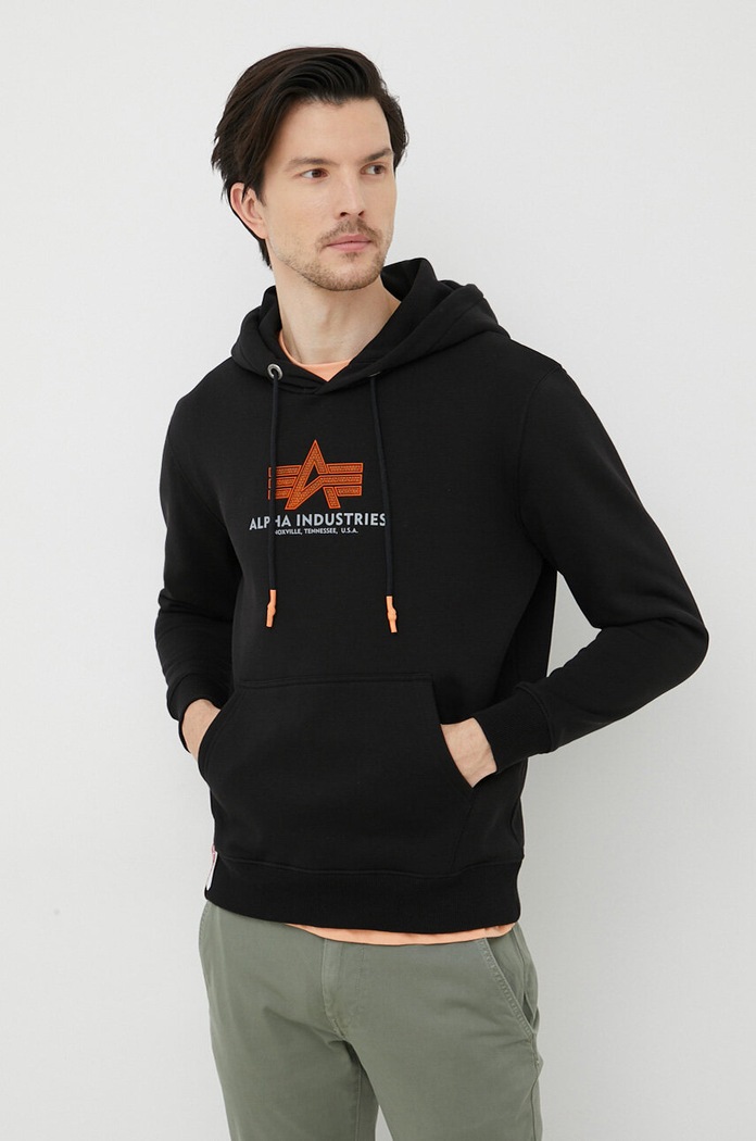 Alpha Industries bluza z kapturem czarny 178312RB.03