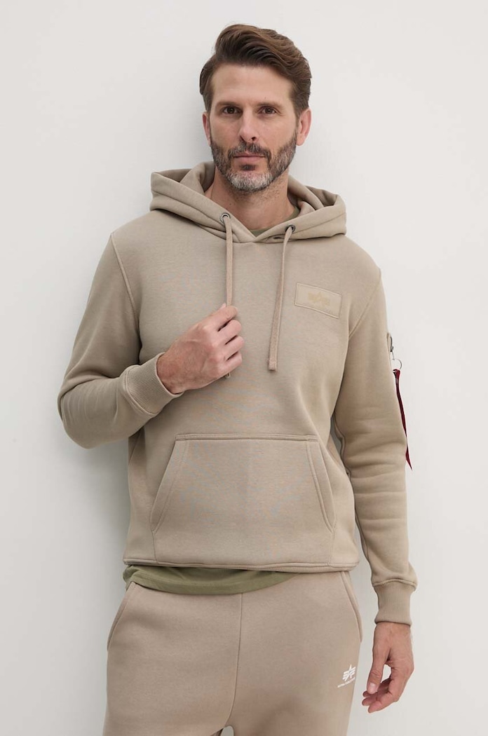 Alpha Industries bluza Backprint z kapturem beżowy 178318
