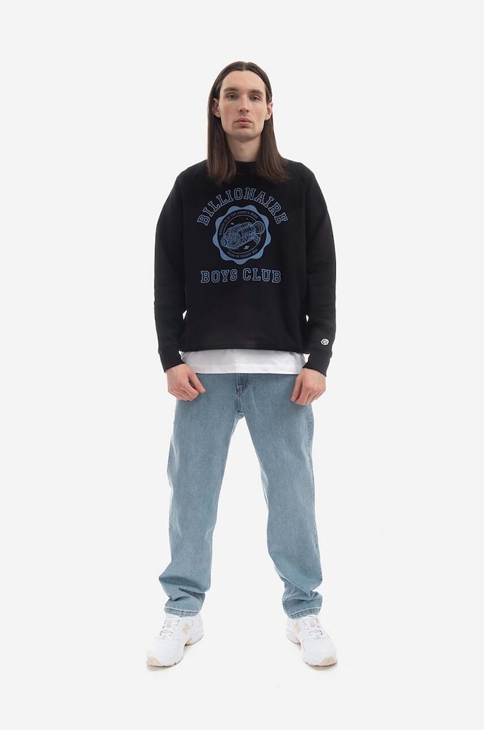 Βαμβακερή μπλούζα Billionaire Boys Club B22423 μαύρο SS23