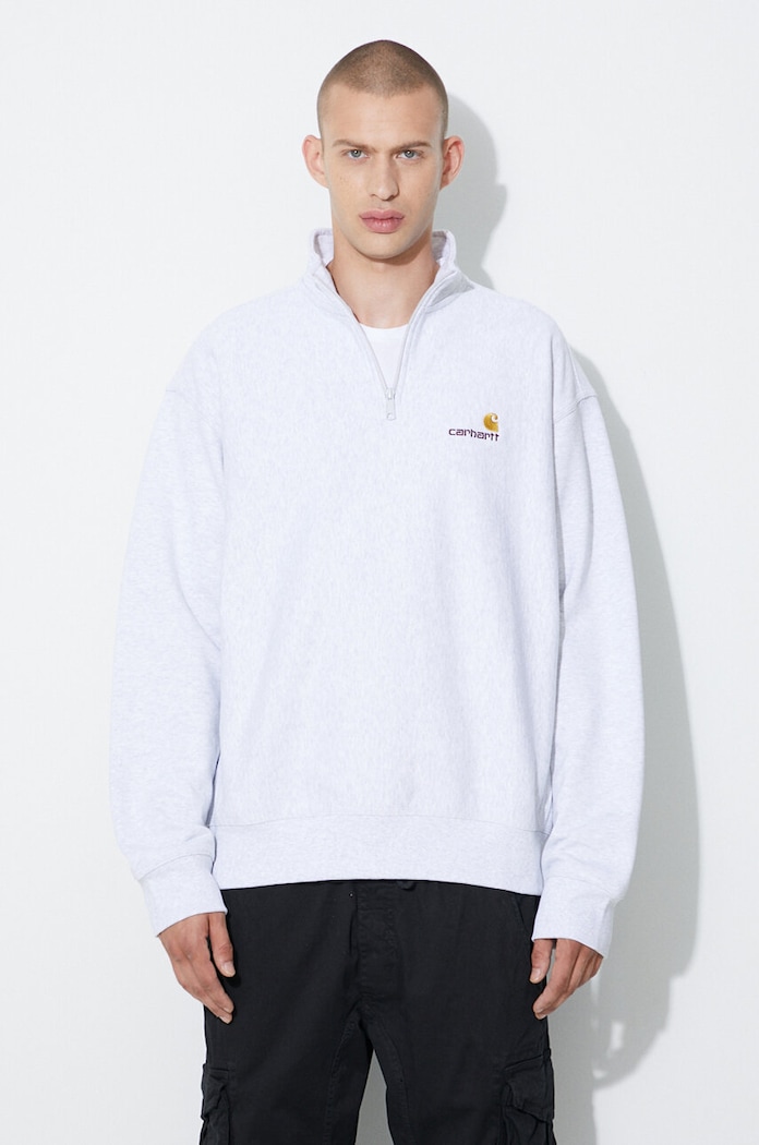 Carhartt WIP bluza Half Zip American Script Sweat pozostałe szary I027014