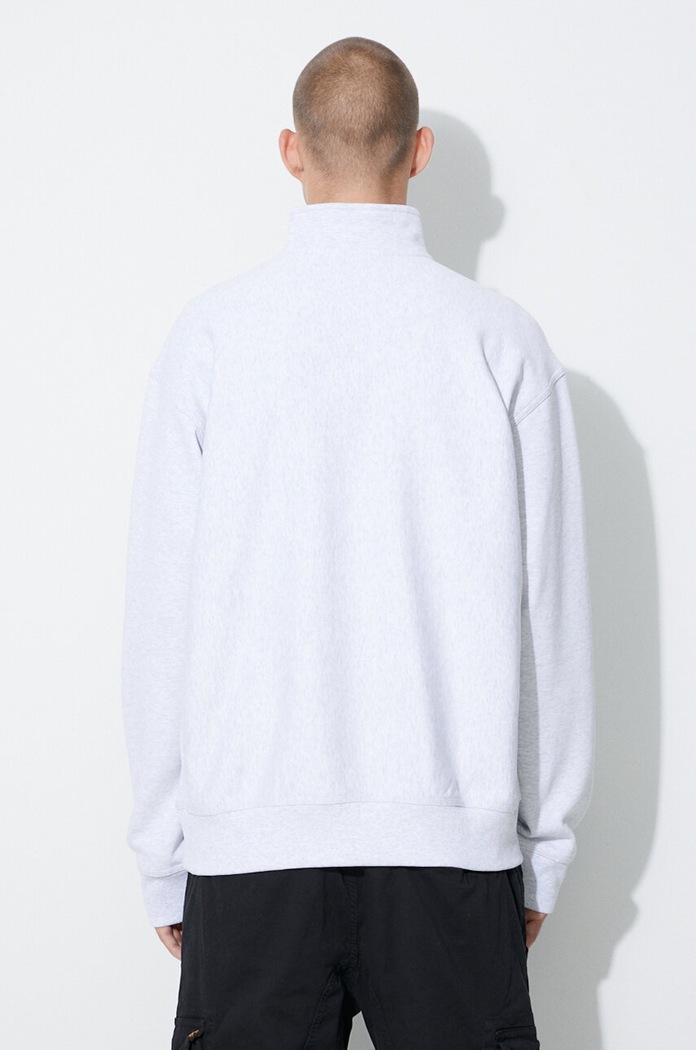 Odzież Carhartt WIP bluza Half Zip American Script Sweat I027014 szary