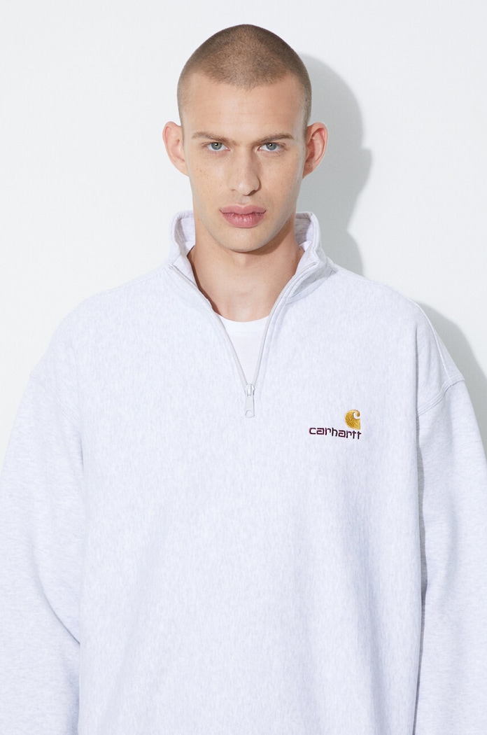 Carhartt WIP bluza Half Zip American Script Sweat I027014 szary