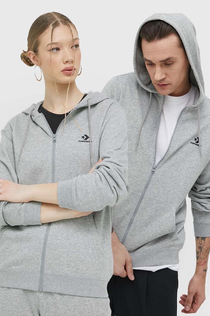 Mikina Converse s kapucňou sivá 10023871.A02
