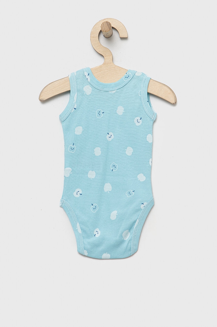 United Colors of Benetton body din bumbac pentru bebelusi 2-pack 3GI70B00F.W.SEASONAL albastru