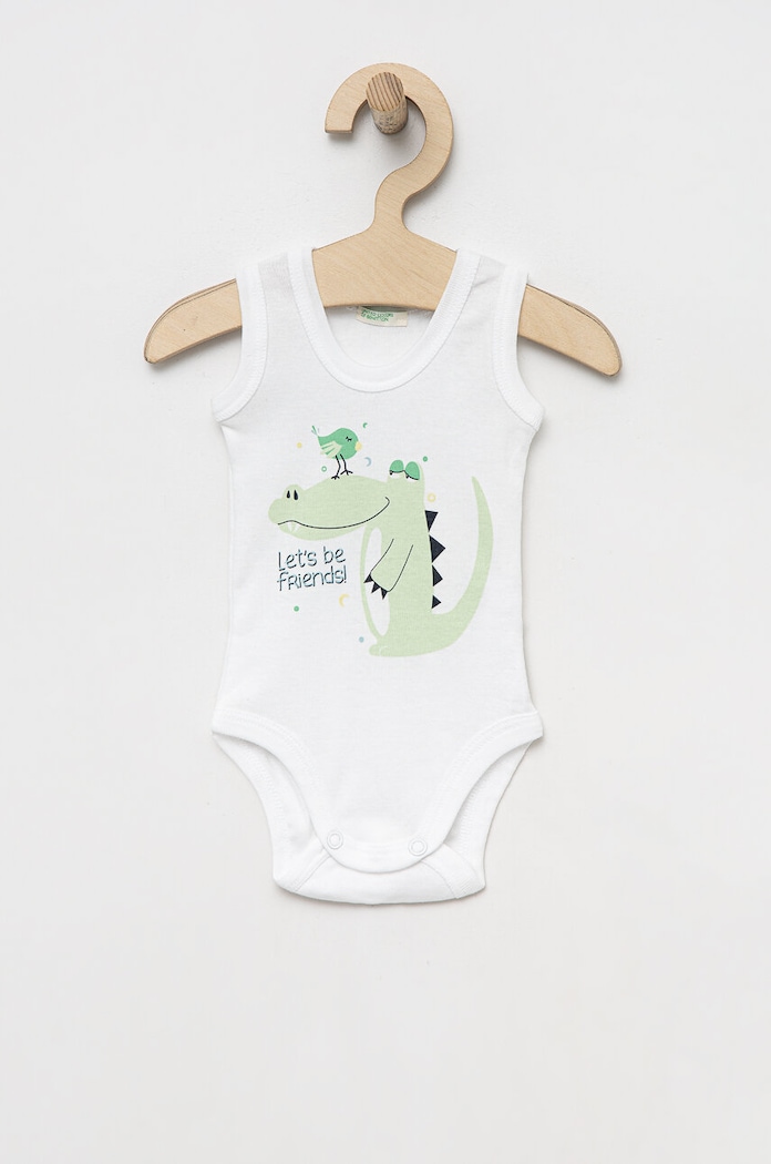 United Colors of Benetton body bawełniane niemowlęce 2-pack 3GI70B00G.W.SEASONAL niebieski SS23