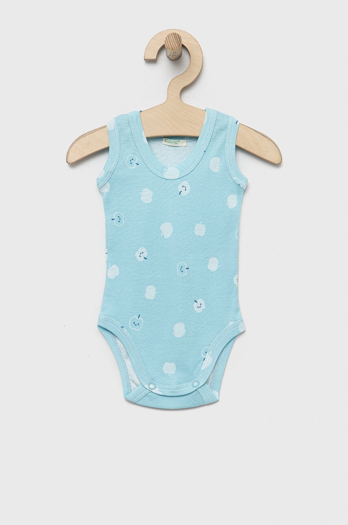 Dziewczynka United Colors of Benetton body bawełniane niemowlęce 2-pack 3GI70B00G.W.SEASONAL niebieski
