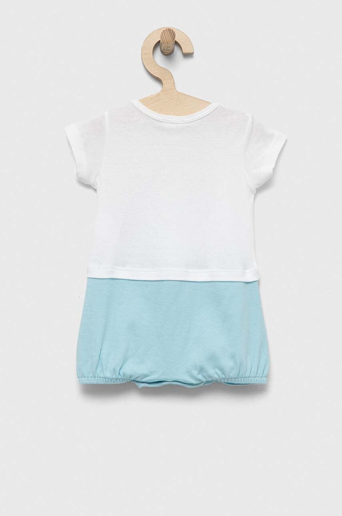 Otroški bombažni romper United Colors of Benetton 3GI70T01A.W.SEASONAL modra SS23