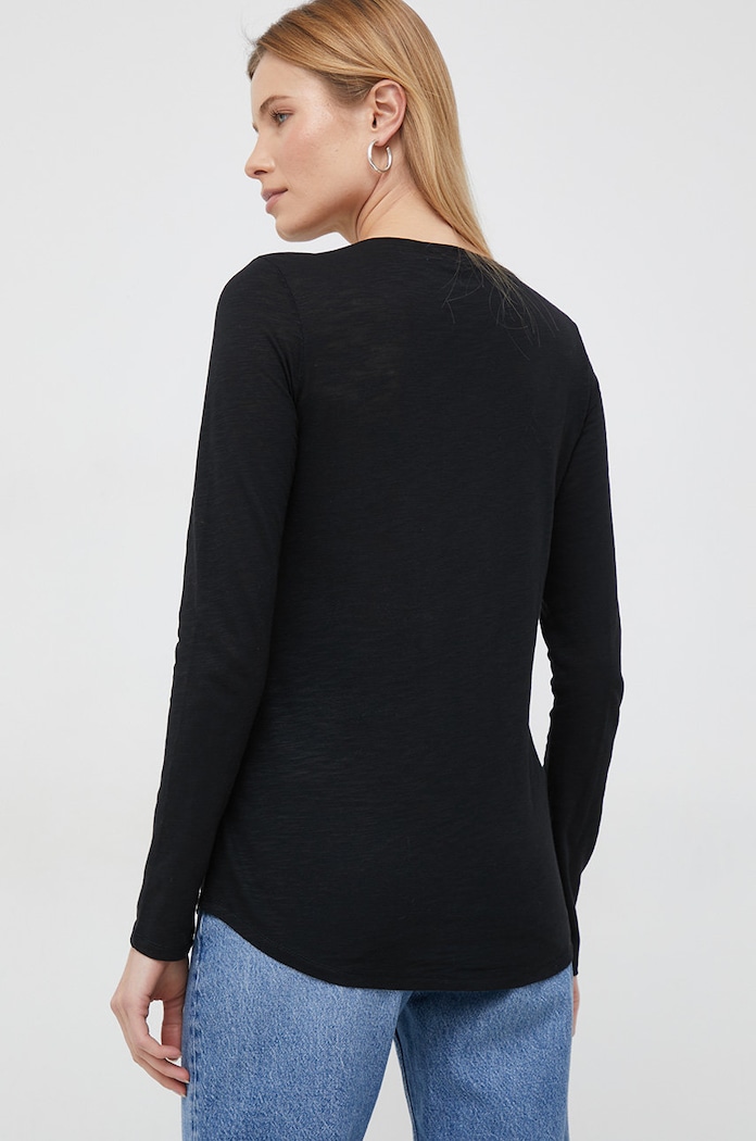 Îmbrăcăminte Sisley longsleeve 3TNHL119S.100.. negru