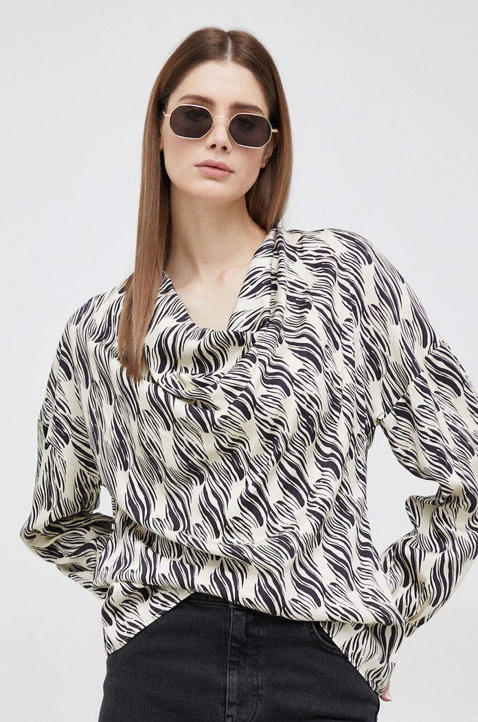 Îmbrăcăminte Sisley bluza 5UUFLQ03Q.62Z bej