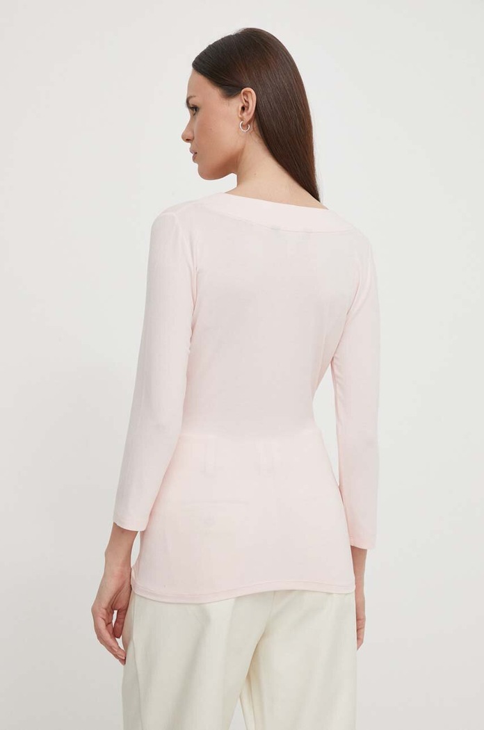 Oblečení Tričko s dlouhým rukávem Lauren Ralph Lauren 200824366 růžová