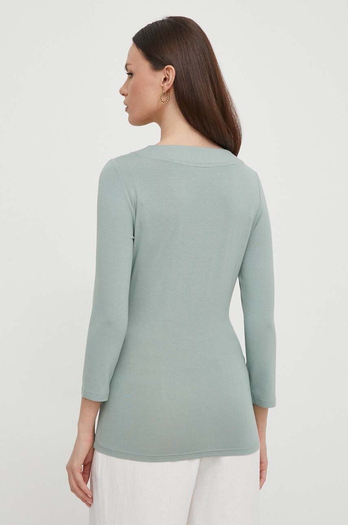 Oblečenie Tričko s dlhým rukávom Lauren Ralph Lauren 200824366 zelená