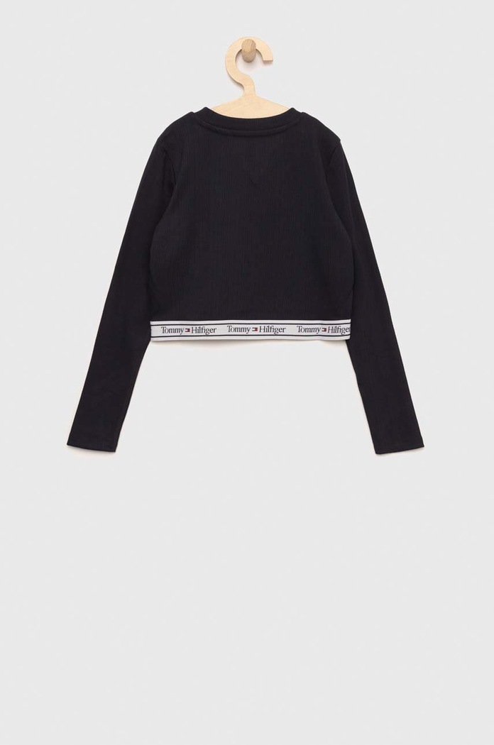 Dětské tričko s dlouhým rukávem Tommy Hilfiger KG0KG07134.PPYX námořnická modř SS23