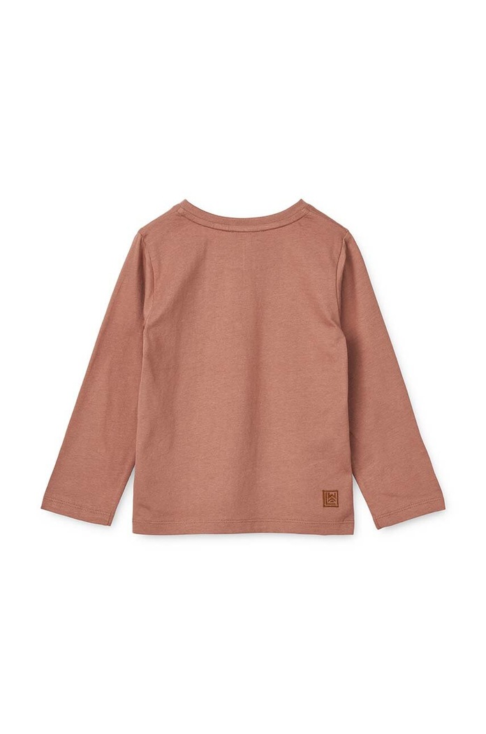 Dječja pamučna majica dugih rukava Liewood LW15384 roza AW23