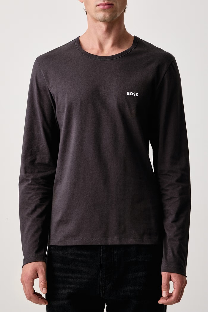 BOSS Longsleeve męski bawełniany LSShirtRN 3P Classic 3-pack 50492321
