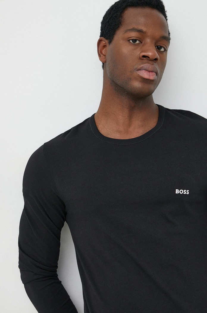 Βαμβακερή μπλούζα με μακριά μανίκια BOSS 3-pack San Jared-C 50492321