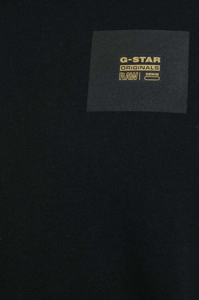 Βαμβακερή μπλούζα G-Star D22397.D136 μαύρο