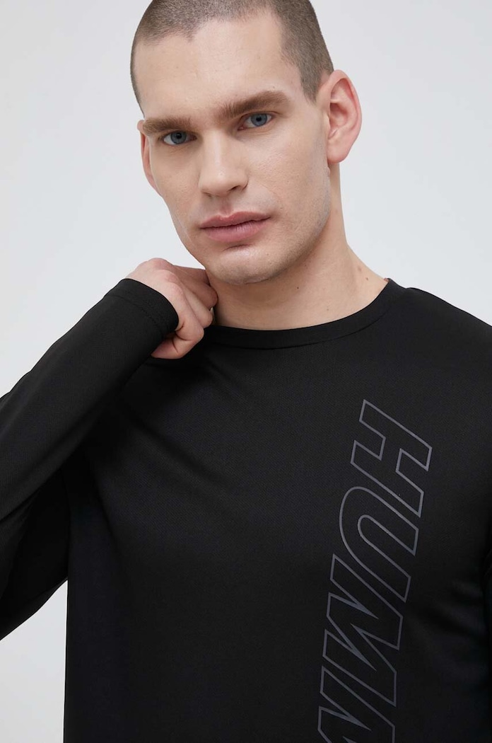 Tréninkové tričko s dlouhým rukávem Hummel hmlTE TOPAZ T-SHIRT černá 213476