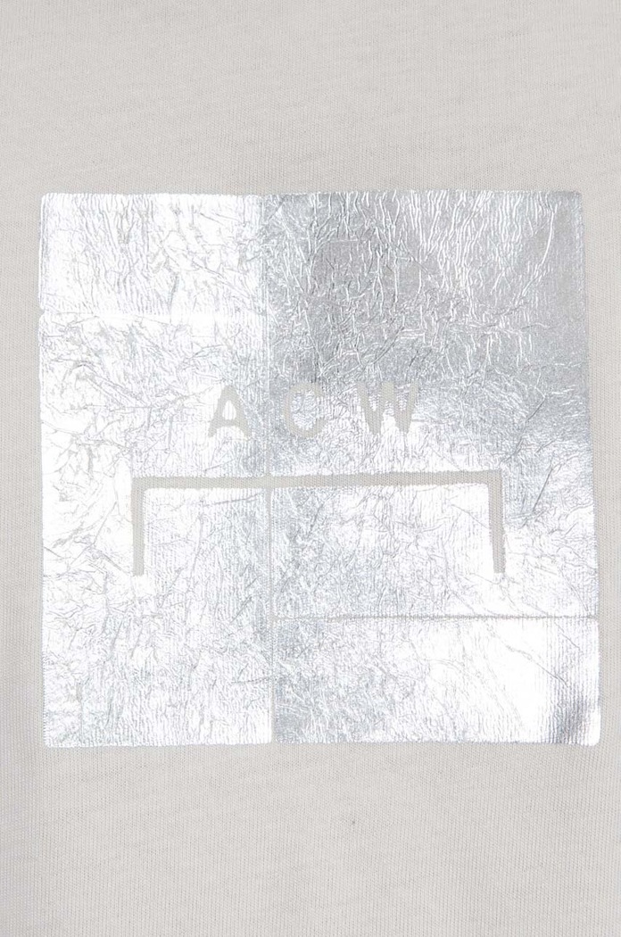 A-COLD-WALL* longsleeve din bumbac Foil Grid LS T-Shirt ACWMTS111 gri