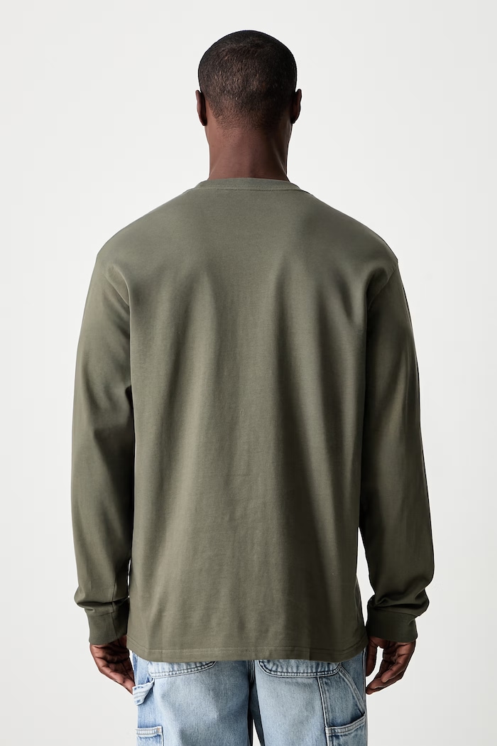 Odzież Carhartt WIP Carhartt WIP L/S Chase T-Shirt I026392 PHOENIX/GOLD longsleeve męski bawełniany I026392 zielony
